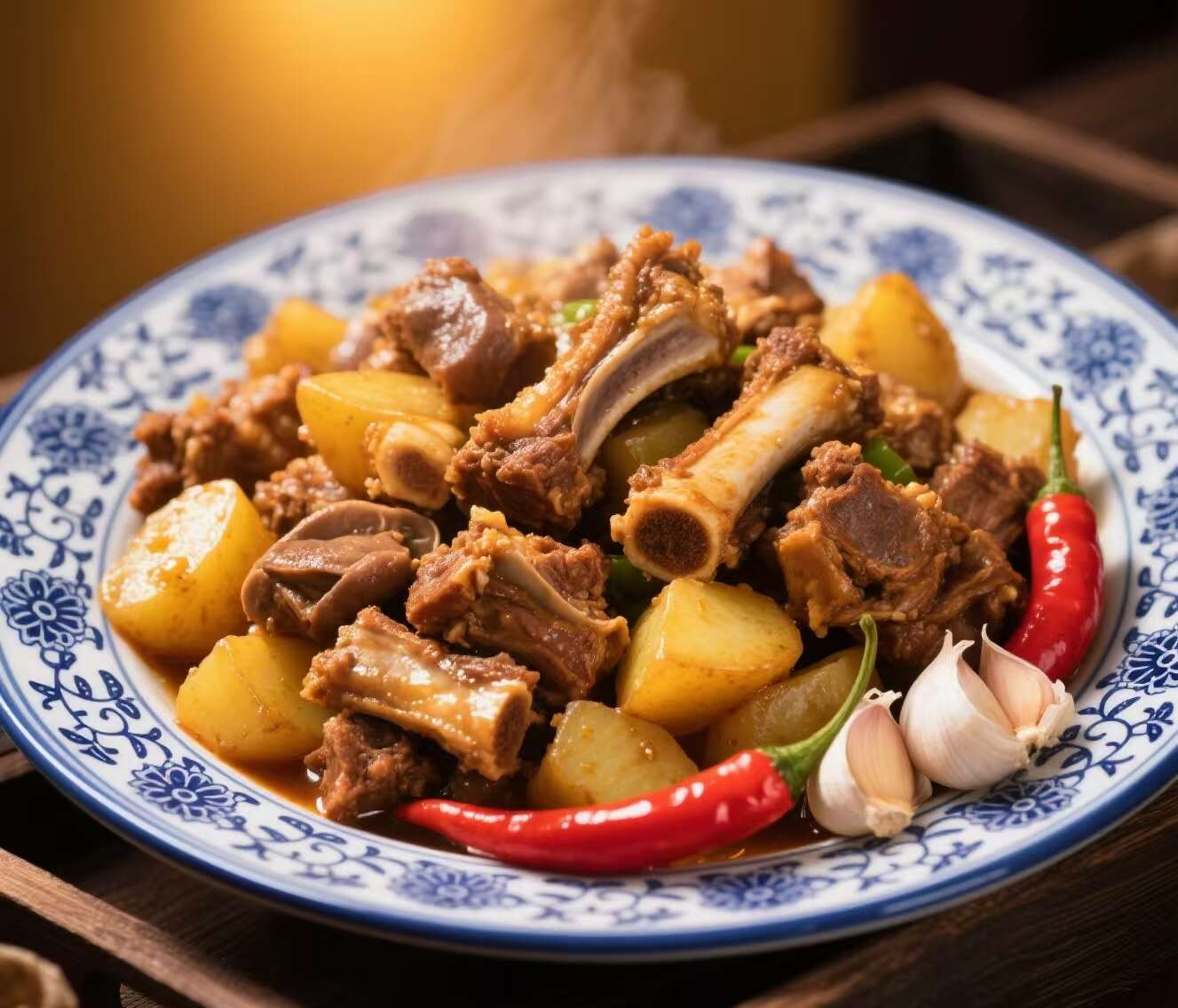 排骨鸡胗压土豆