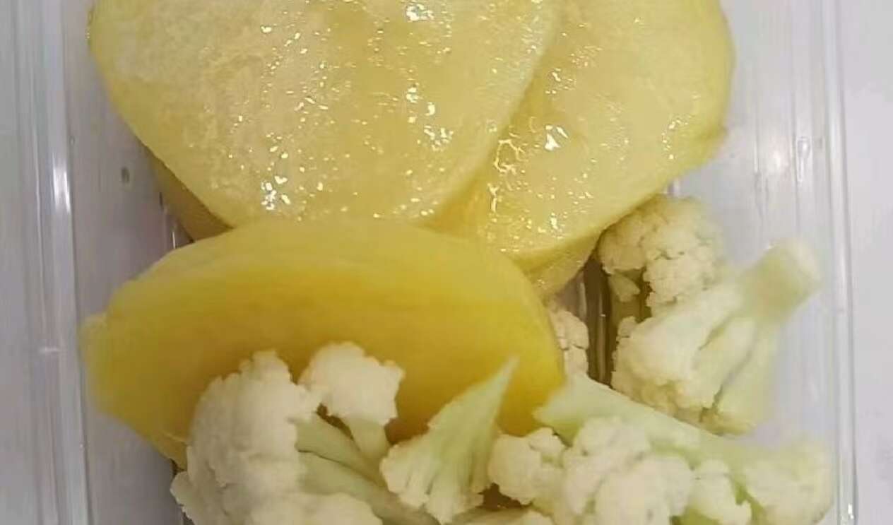素拼：菜花和面土豆片拼