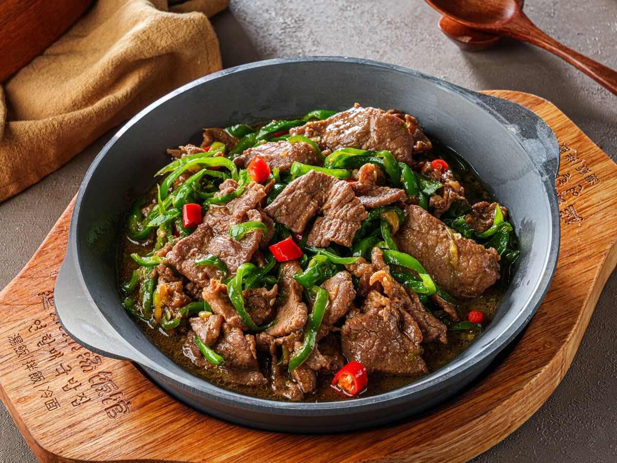 石板辣椒炒肉（无米饭）