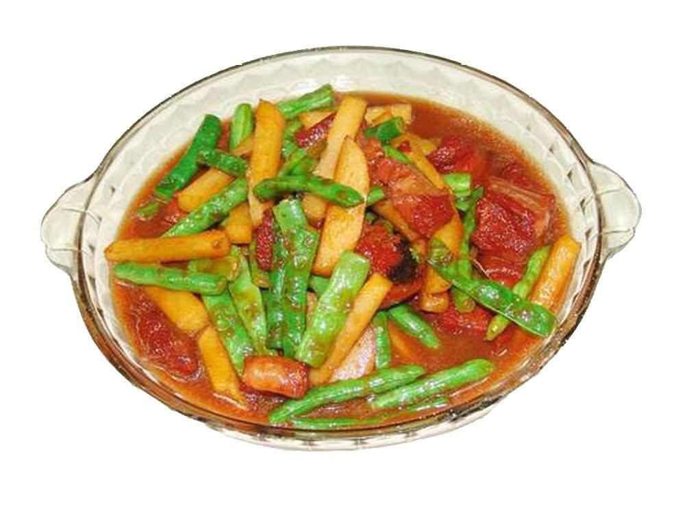 肘子肉炖豆角玉米土豆 (小份)